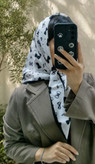 روسری نخی کایتون طرحدار قواره 90