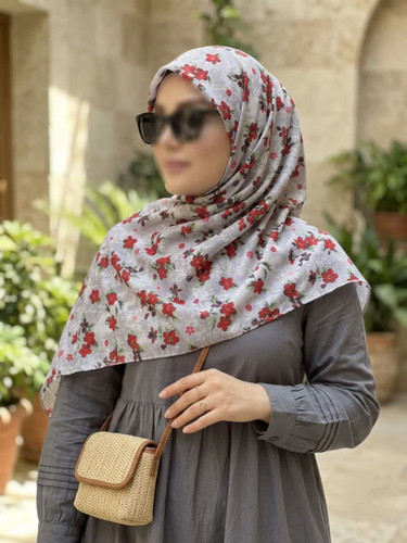 روسری نخی کاستوم اصل قواره 140 طرح چیچک