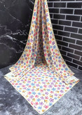 روسری نخی کاستوم اصل قواره 140 طرح گل کاغذی