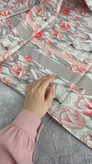 روسری نخی کاستوم اصل قواره ۱۴۰ طرح لاله