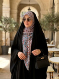 روسری نخی کاستوم اصل قواره 140 طرح وصال