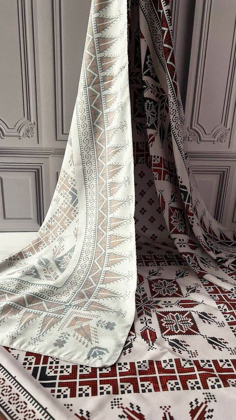 روسری نخی کاستوم اصل قواره 140 طرح سما