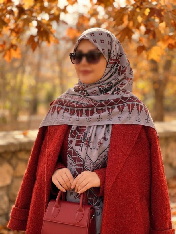 روسری نخی کاستوم اصل قواره 140 طرح سما