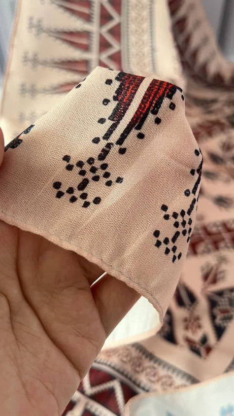 روسری نخی کاستوم اصل قواره 140 طرح سما