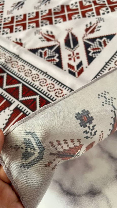 روسری نخی کاستوم اصل قواره 140 طرح سما