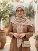 روسری نخی کاستوم اصل قواره 140 طرح نبات