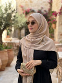 روسری نخی کاستوم اصل قواره 140 طرح نبات