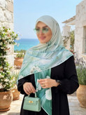 روسری نخی کاستوم قواره ۱۴۰ طرح شیوا