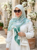 روسری نخی کاستوم قواره ۱۴۰ طرح شیوا