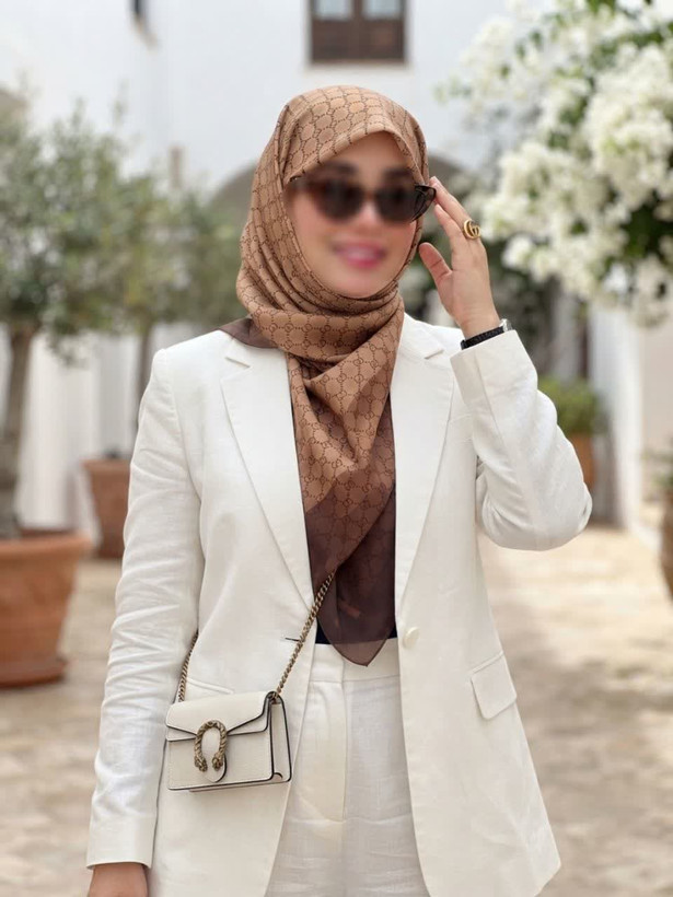 روسری نخی کاستوم اصل طرح گوچی