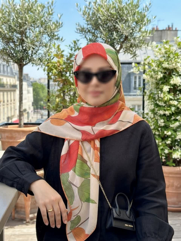روسری نخی کاستوم اصل قواره 140 طرح رونیا