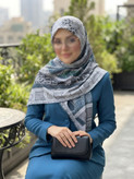 روسری نخی کاستوم اصل قواره 140 طرح ایزابل