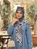 روسری نخی کاستوم اصل قواره 140 طرح پگاه