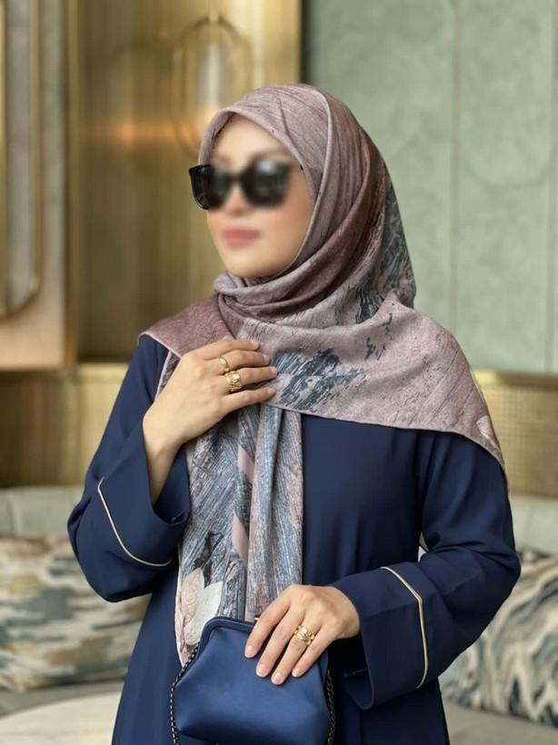روسری نخی کاستوم اصل قواره 140 طرح شکیلا